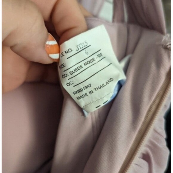 JY Jenny Yoo Size 6 Blush Mauve Pink Bridesmaid Formal Gown Prom Dress - Picture 5 of 7